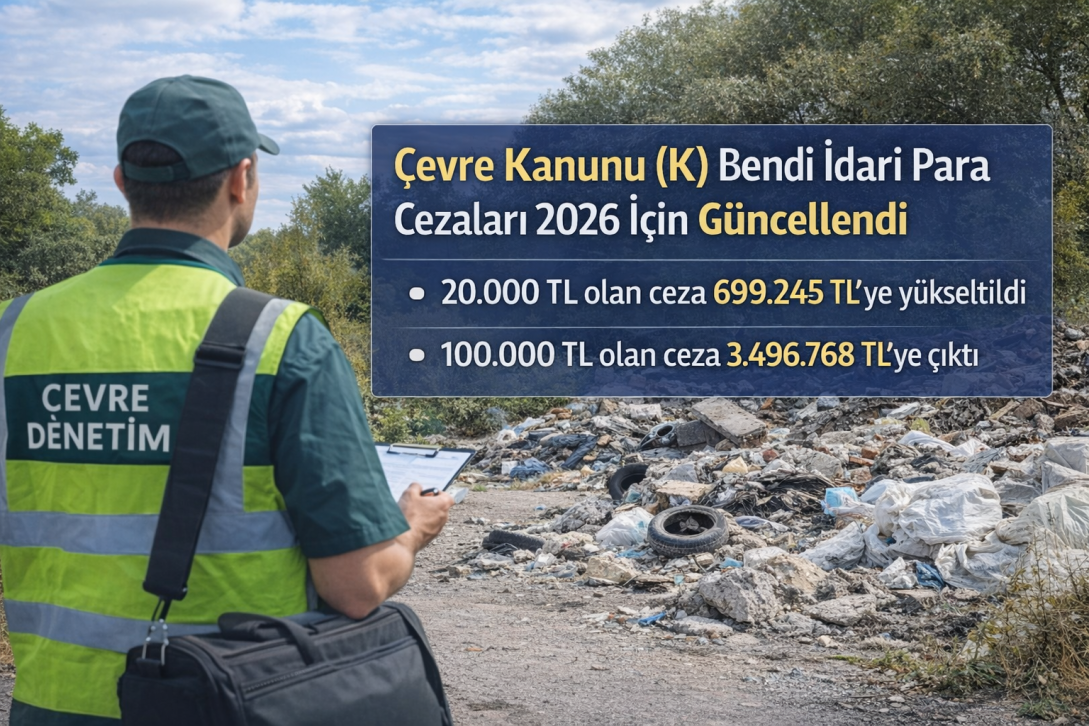 Çevre Kanunu Kapsamında (K) Bendi İdari Para Cezaları 2026 İçin Güncellendi