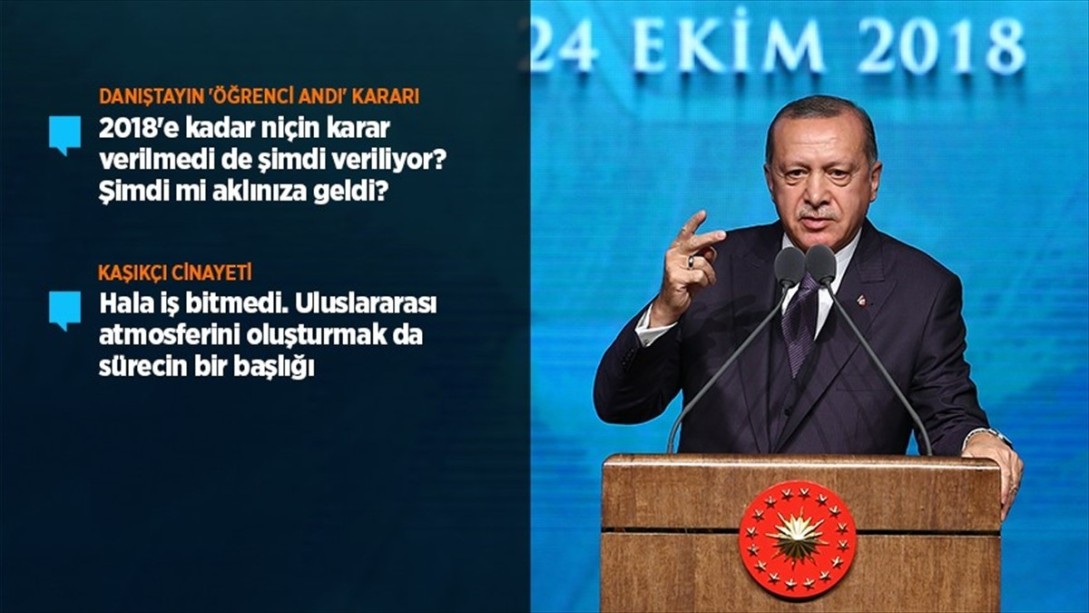 Erdoğan'dan 'Öğrenci Andı' Açıklaması