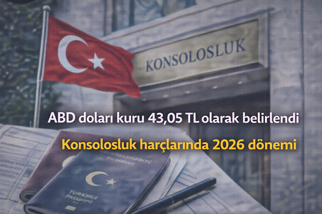 Konsolosluk Harçlarında 2026 Dönemi Başlıyor: ABD Doları Kuru 43,05 TL Olarak Belirlendi