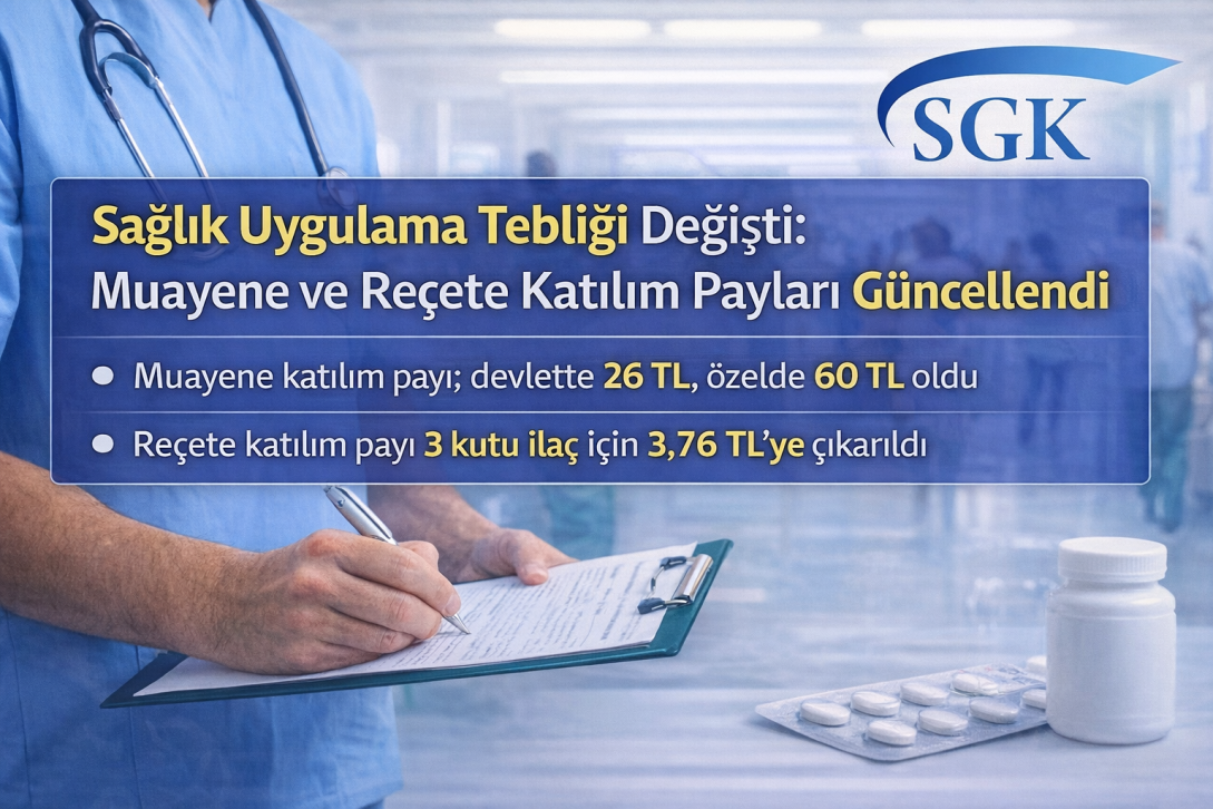 Sağlık Uygulama Tebliği Değişti: Muayene ve Reçete Katılım Payları Güncellendi