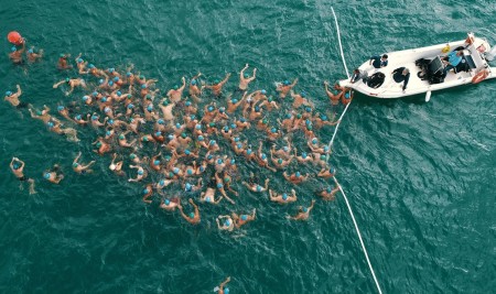 Adana'da Su Sporları Festivali'nde Açık Su Yüzme Yarışları Yapıldı