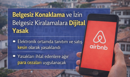 Belgesiz Konaklama ve İzin Belgesiz Kısa Süreli Kiralamalara Dijital Yasak