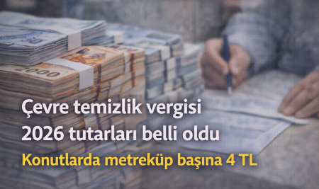 Çevre Temizlik Vergisi 2026 Tutarları Belli Oldu: Konutlarda Metreküp Başına 4 TL