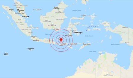 Endonezya'da 6,9 Büyüklüğünde Deprem