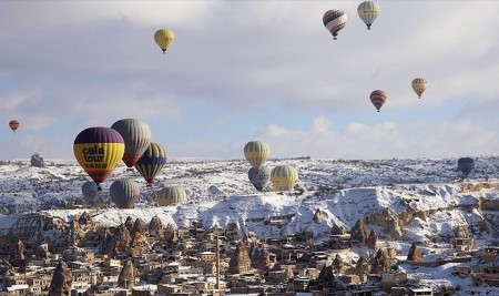 Kapadokya'da Balon Turlarına Yoğun İlgi