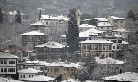 Safranbolu Konakları Beyaza Büründü