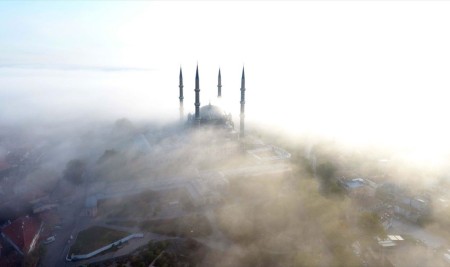 Selimiye'nin Sisle Büyüleyici Görüntüsü