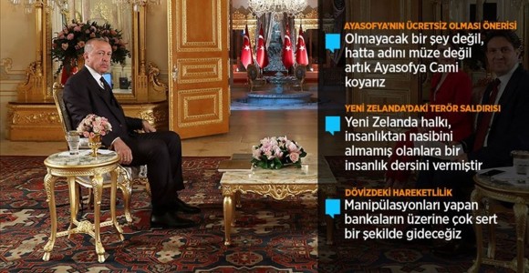 Cumhurbaşkanı Erdoğan'dan Ayasofya Açıklaması