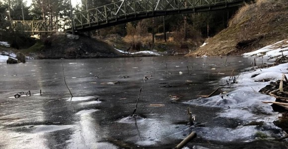 Erzurum'da Kütüklü Göleti Dondu