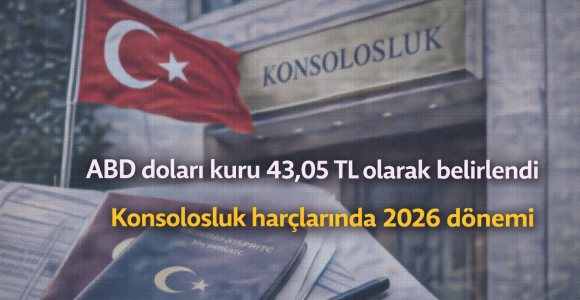 Konsolosluk Harçlarında 2026 Dönemi Başlıyor: ABD Doları Kuru 43,05 TL Olarak Belirlendi