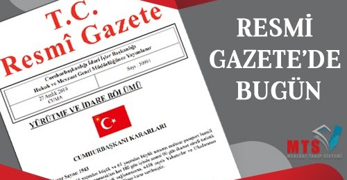 Resmi Gazete'de  Bugün