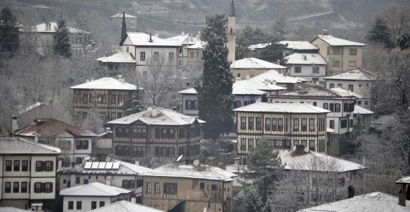 Safranbolu Konakları Beyaza Büründü