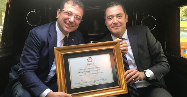 Ekrem İmamoğlu Mazbatasını Aldı