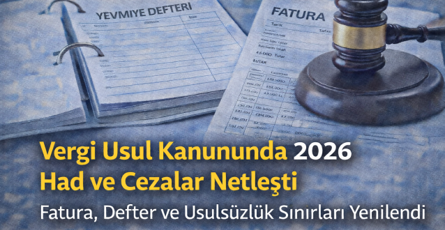 Vergi Usul Kanununda 2026 Had ve Cezaları Açıklandı: Fatura, Defter ve Usulsüzlük Sınırları Yenilendi